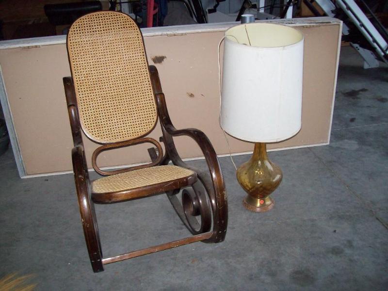 lot 19 image: Antique looking rocking chair ...