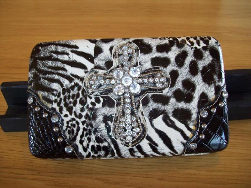 lot 47 image: Womens Wallet with Bling&nbspCross...