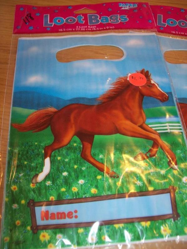 lot 86 image: Horse themed bday goody bags ...