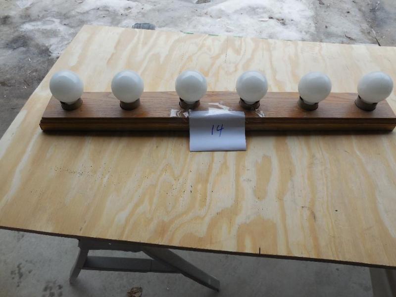 Wood 6 bulb vanity light fixture 36...