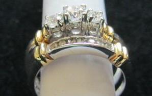 Diamond Bridal Set, Two Tone 14K en...