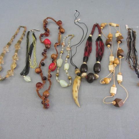 New Costume Jewelry Glass, wood &a...