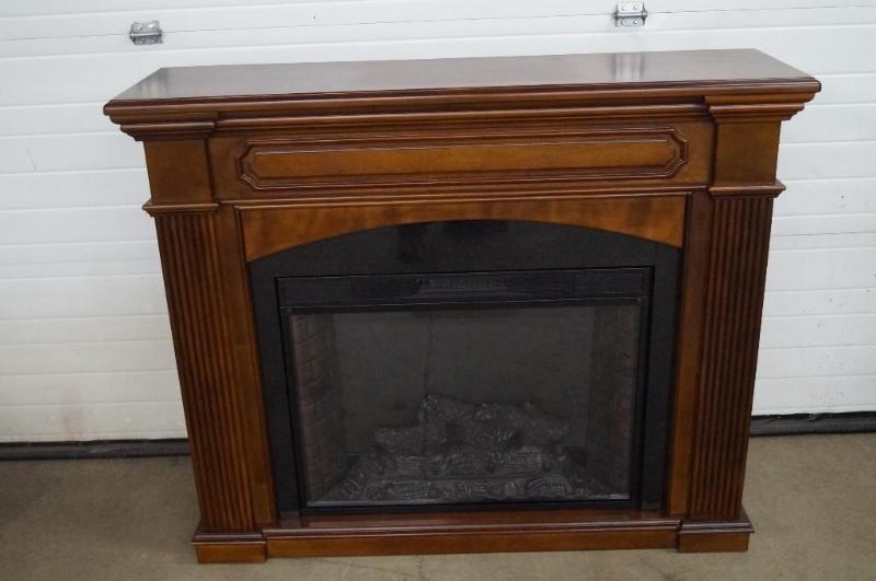 120V electric fireplace with granit...