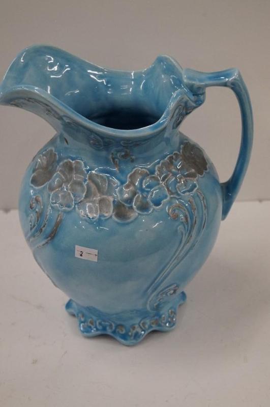 blue water vase...