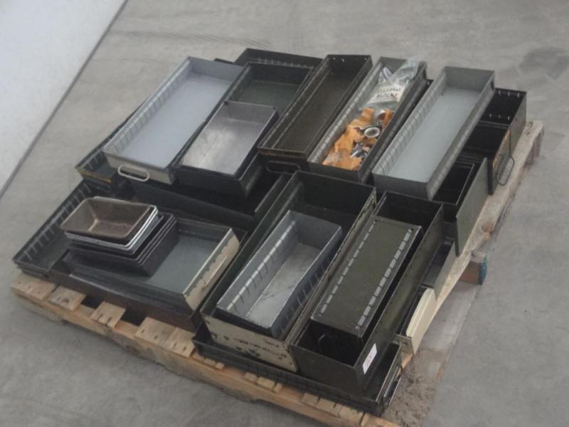 lot 25 image: Pallet Lot Of Steel Parts Bins...