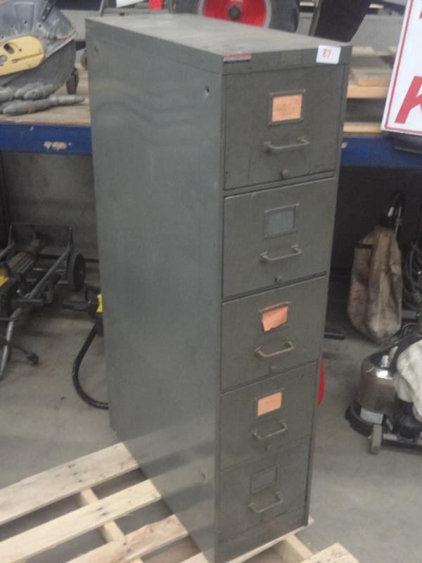lot 87 image: 5-Drawer Steel File Cabinet...