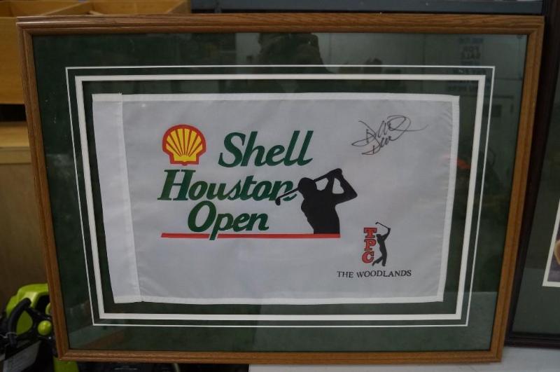 Autographedgolf flag by David Duval...