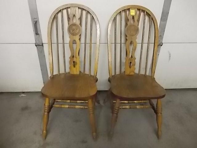 lot 36 image: 2 Bow Back Chairs 39" Tall...