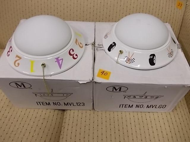 lot 40 image: 2 New Light Fixtures With Domes (Ra...