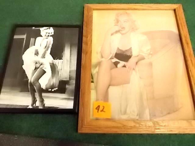 lot 42 image: 2- Framed Pictures Marilyn Monroe 1...