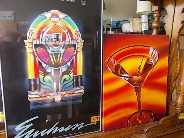 lot 57 image: 21" x 33" Juke Box Print ...