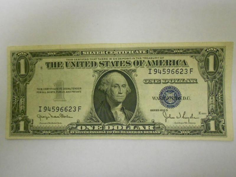 $1.00 Silver Certificate,Series 193...