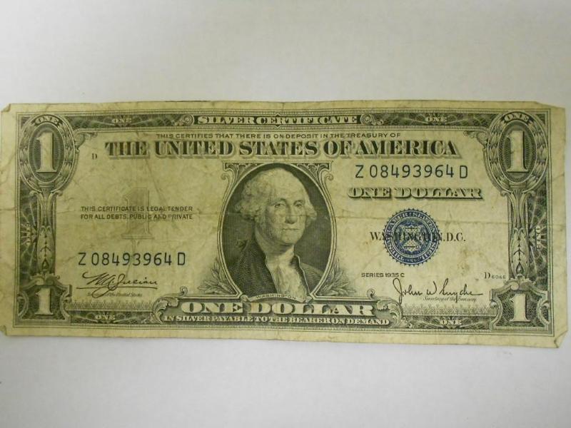 $1.00 Silver Certificate,Series 193...