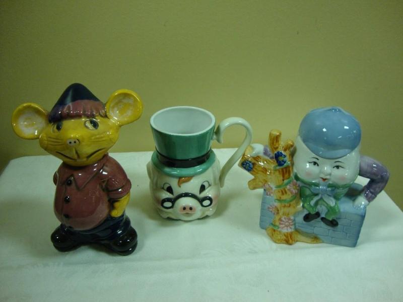 lot 42 image: Lot of 3 ceramic pieces- Humpty Dum...