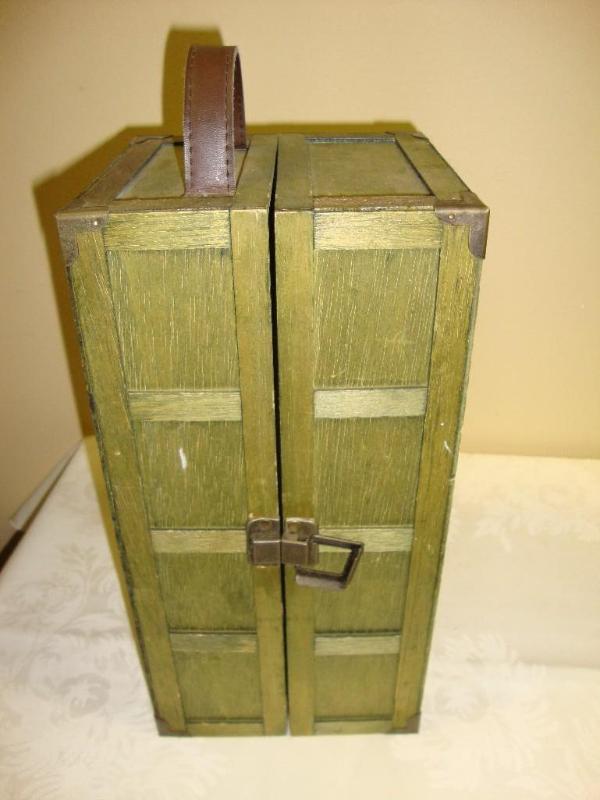 lot 50 image: Wooden doll carrier box....