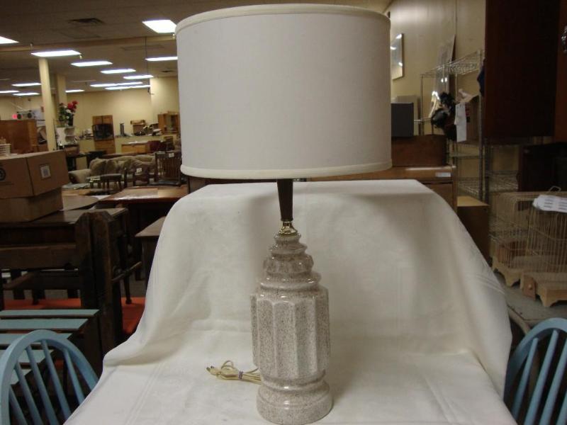 lot 67 image: Retro Modern lamp - ceramic with wo...