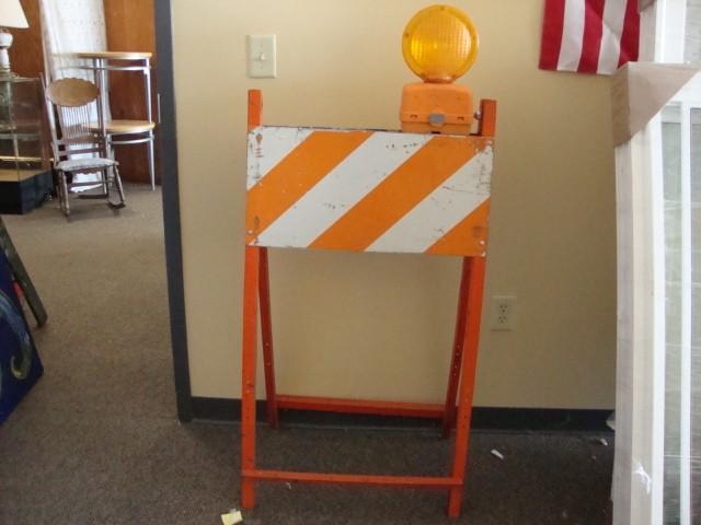 lot 8 image: Authentic Road construction sign wi...