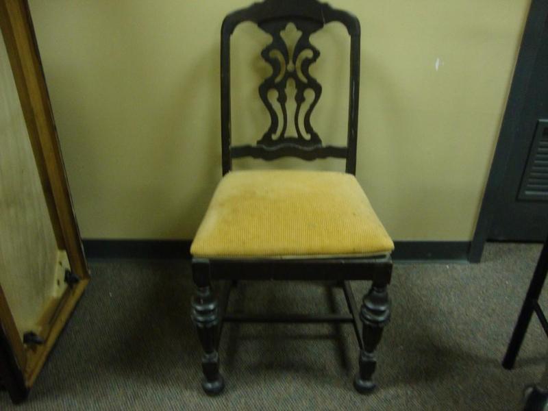 lot 95 image: Straight back dining chair - good s...