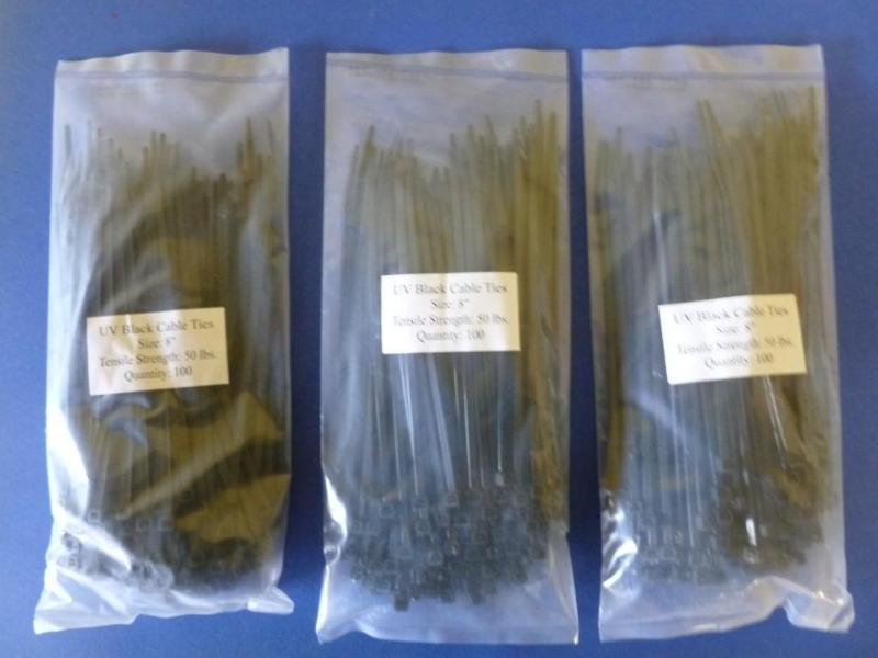 lot 42 image: Lot of three bags of 100 - 8" ...