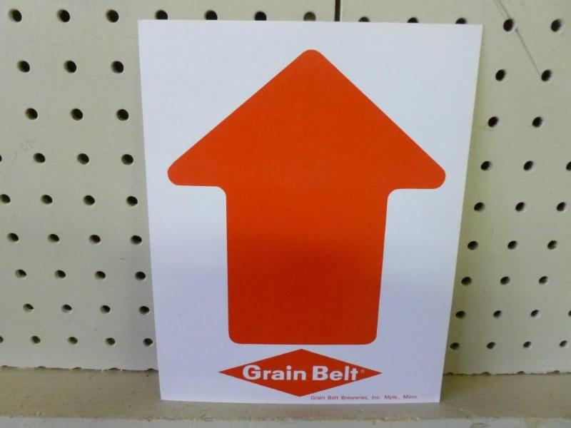 lot 74 image: Vintage Grain Belt heavy gage cardb...