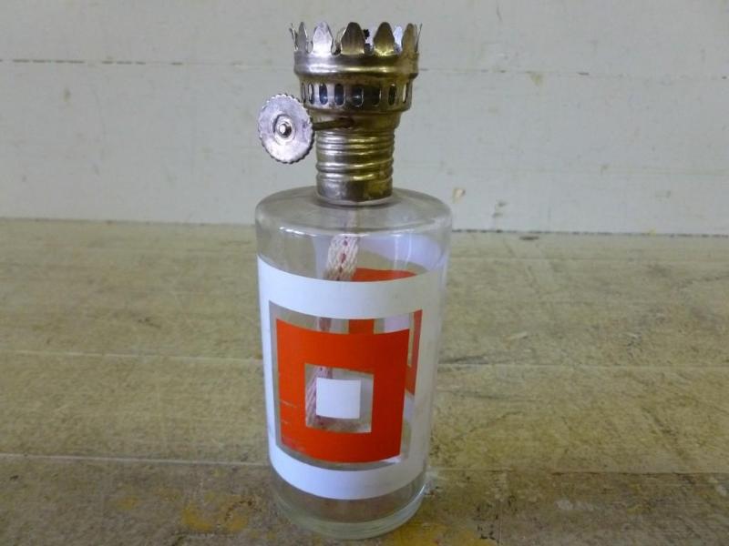 lot 93 image: Lamplight Farms painted glass base ...
