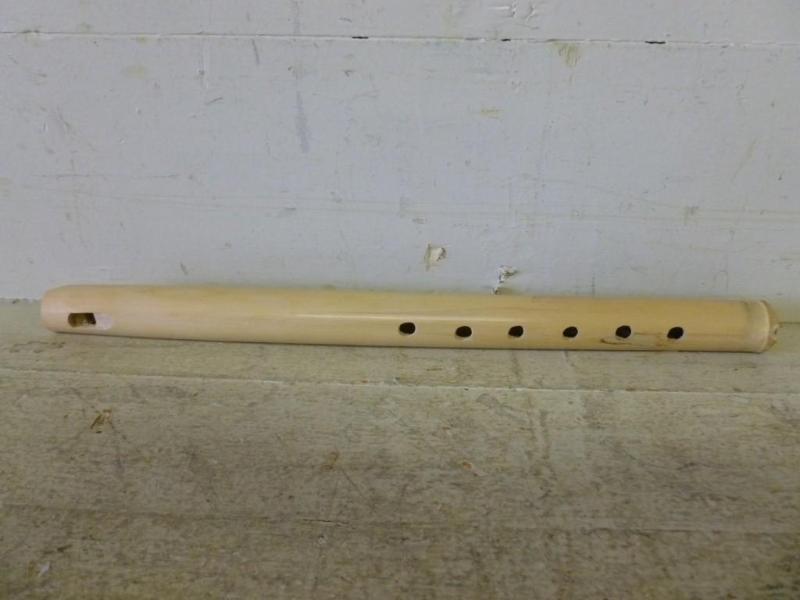 lot 95 image: Bamboo wood recorder instrument, me...