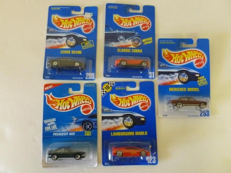 lot 98 image: Lot of five Mattel - Hot Wheel Cars...