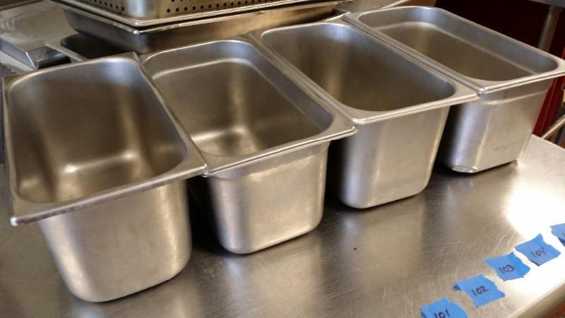 4 Stainless Steel 6&quot deep half...
