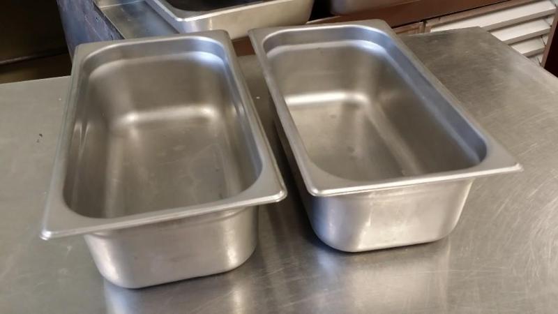 2 Stainless Steel 4&quot deep half...