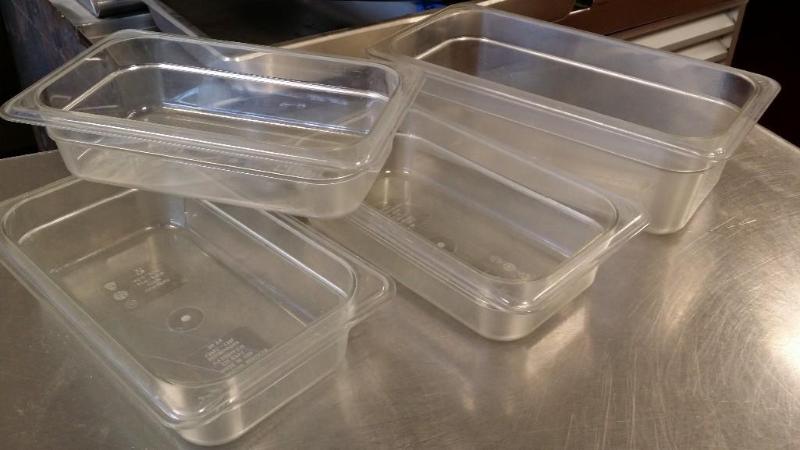 4 lucite&nbspcontainers 3 are 2.5&...
