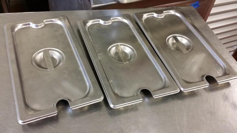 3 Stainless half lids...