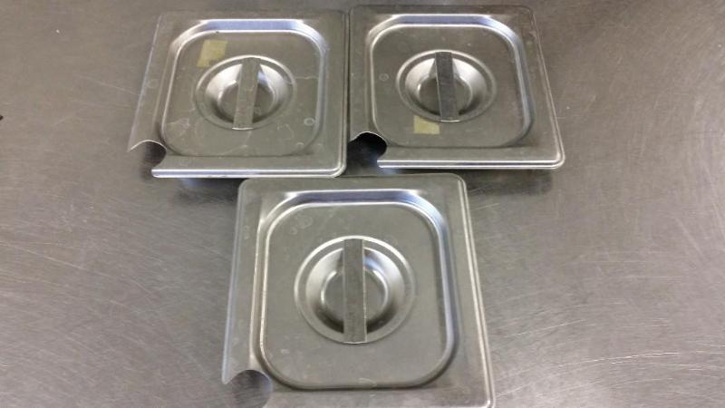 3 Stainless quarter lids...