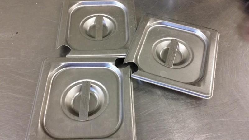 3 stainless quarter lids...
