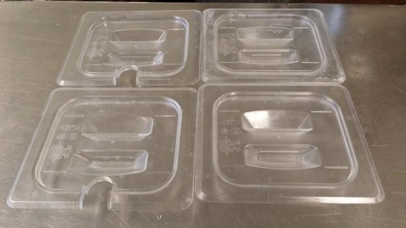 4 quarter size lucite lids...
