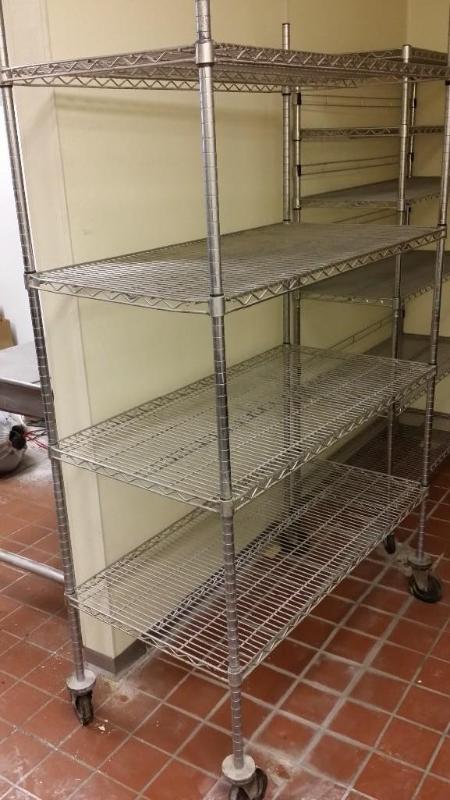 4 Shelf Wire Rack on casters 80&quo...