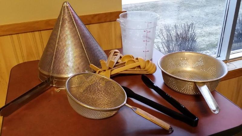 Lot of misc including Strainers, 4...