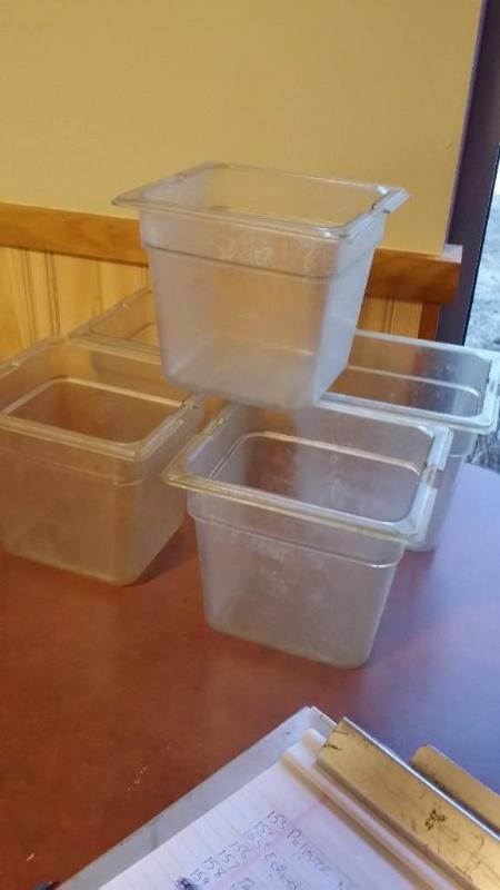 5 lucite&nbspqt size prep containe...