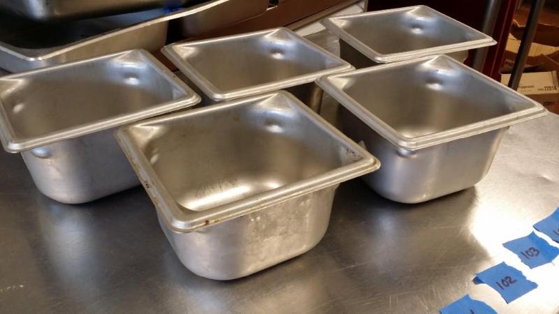 5 Stainless steel 4&quot deep prep...