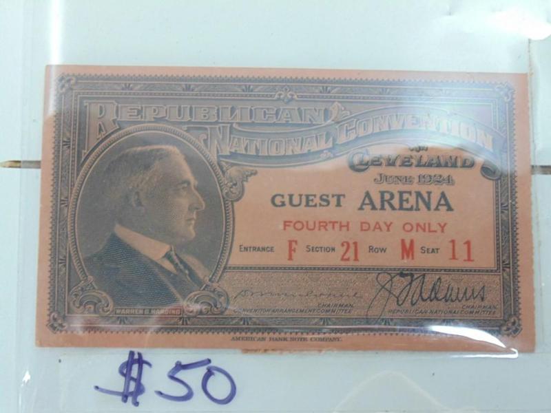 Tickets from June 1924 Republican N...