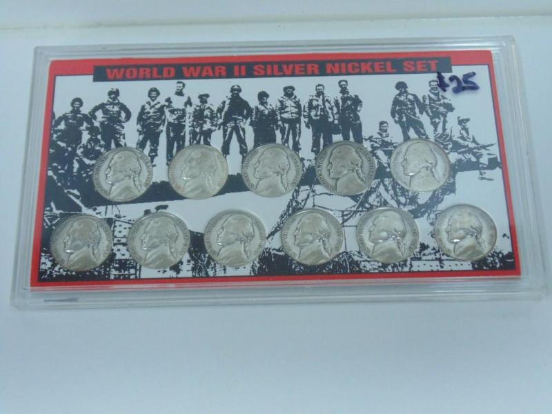 World War II Silver Nickel Set.