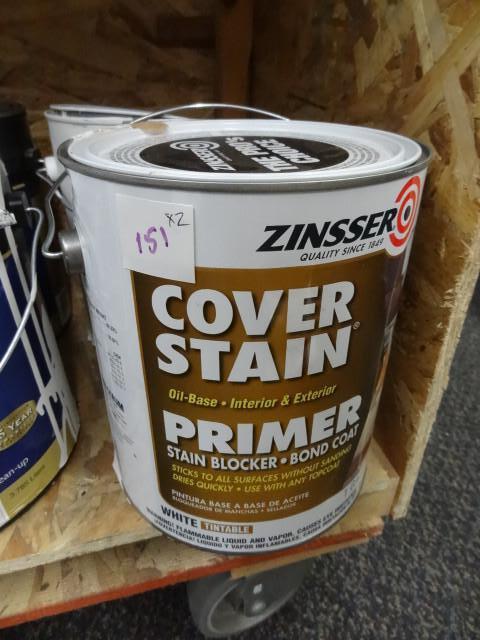 Qty. 2 New Gallon Zinsser Cover Sta...