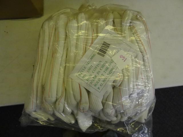 New 12 Pk. 100% Cotton Gloves...