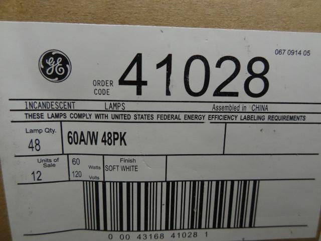 Qty. 48 New GE 60W Soft white light...