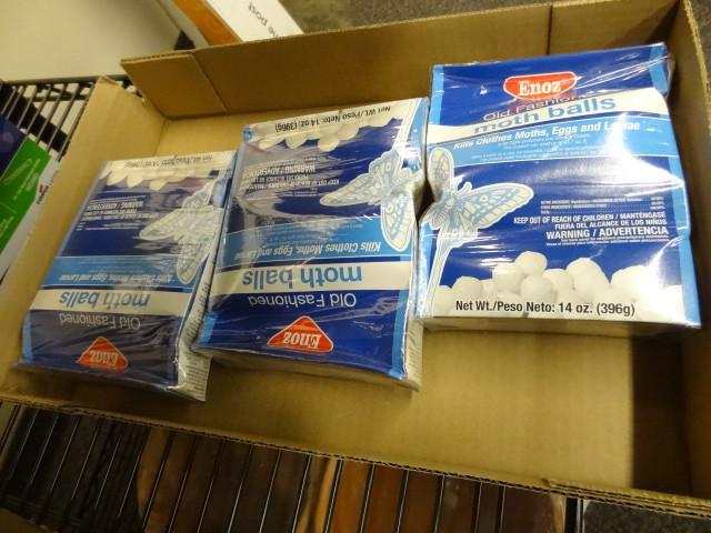 Qty. 3 New 14oz. Box Enoz Moth Ball...