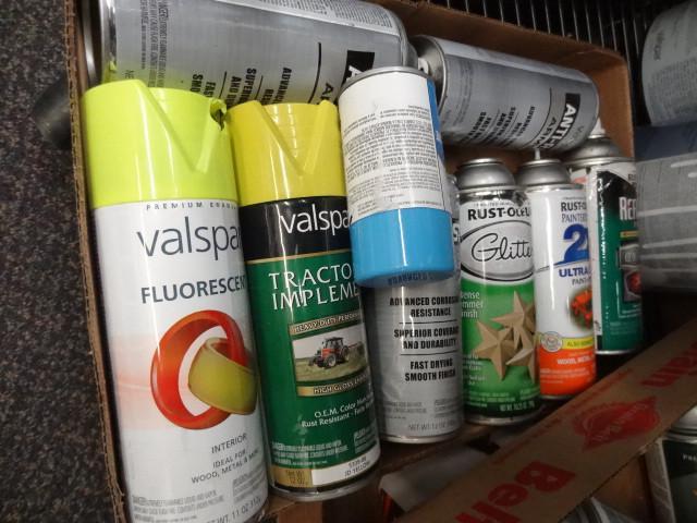 Qty. 9 New Various Cans Spray Paint...