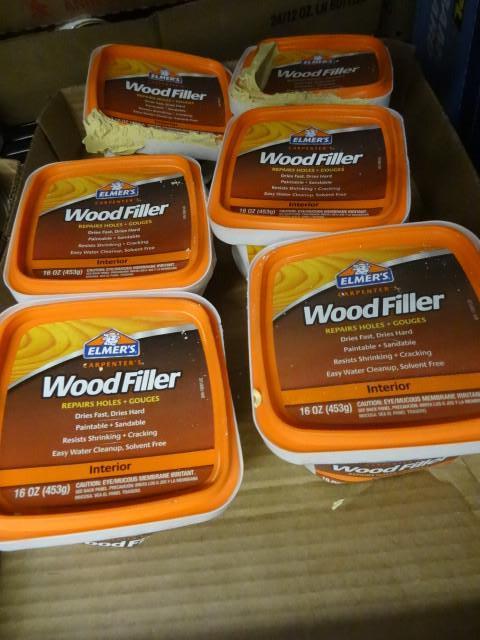 Qty. 6 New Elmers Wood Filler 16 oz...
