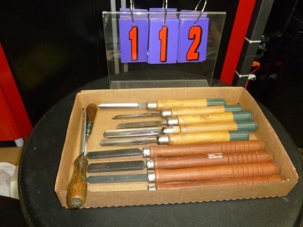 lot 112 image: 2 sets of turning tools. 1 Craftsma...