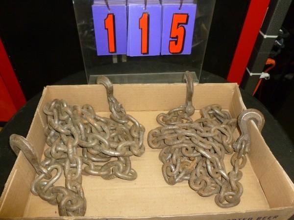 lot 115 image: 2 utility chains. Approx 8 long wi...