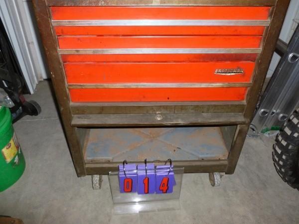 lot 14 image: Craftsman 3 drawer with bottom stor...