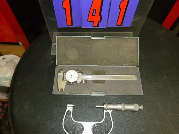 lot 141 image: Scherrtumico dial caliper and micr...